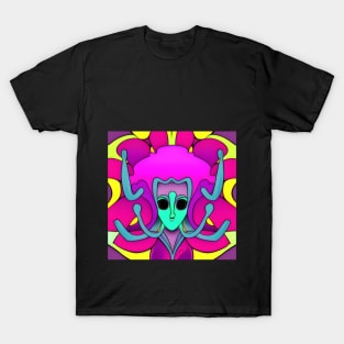 Psychedelic Alien Design | AI Generated Art by @remlorart T-Shirt